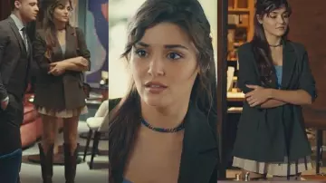 La falda Sagaza usada por Eda Yildiz (Hande Erçel) en Sen Çal Kapimi (S01E18)