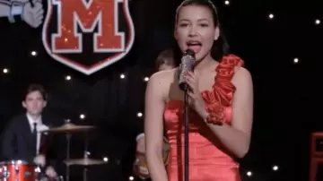 Red Dress prom worn by Santana Lopez (Naya Rivera) as seen in Glee TV series