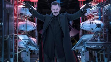 Laine Mélange Manteau porté par le Dr Robotnik (Jim Carrey) dans Sonic the Hedgehog