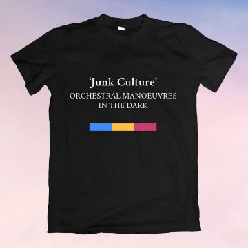 Junk Culture T-Shirt Orchestral Manoeuvres in the Dark black Tee on the Instagram account of @khantdesigns