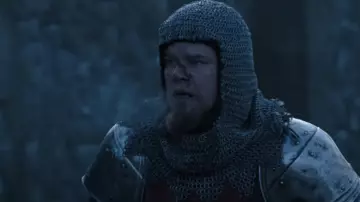 Chainmail helmet worn by Jean de Carrouges (Matt Damon) as seen in The Last Duel movie