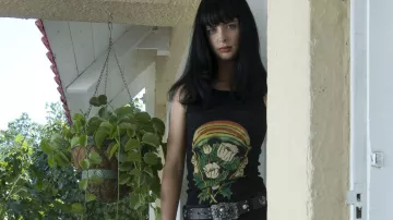 Ed Hardy by Christian Audigier Black Tank Top worn by Jane Margolis (Krysten Ritter) in Breaking Bad TV series (S02E07)