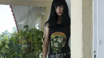 Ed Hardy by Christian Audigier Black Tank Top worn by Jane Margolis (Krysten Ritter) in Breaking Bad TV series (S02E07)