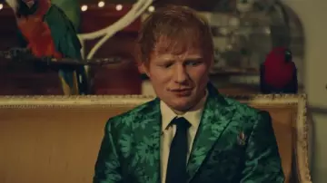 Green floral blazer jacket worn by Ed Sheeran in his Shivers Official Music Video