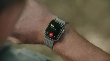 Apple watch used by Lars Lee (Luke Evans) as seen in Nine Perfect Strangers TV series (S01E01)