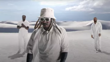 Bottega Veneta Lunettes de soleil blanches portées par Future dans Way 2 Sexy Official Music Video by Drake ft. Future and Young Thug