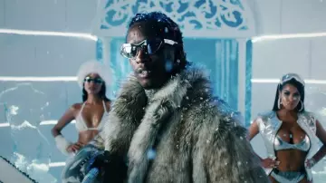 Bottega Veneta Black Sunglasses worn by Young Thug in Way 2 Sexy Official Music Video by Drake ft. Future and Young Thug