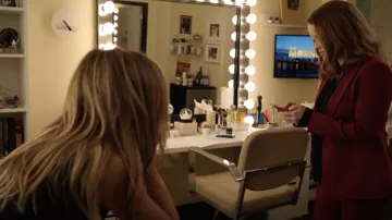 Theory Power Blazer In Red worn by Bradley Jackson (Reese Witherspoon) as seen in The Morning Show outfits (S02E01)
