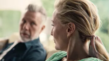 Hand-dyed silk velvet hair ribbon in vintage mauve worn by Jean Milburn (Gillian Anderson) in Sex Education (Season 3 Episode 2)