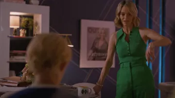 ALC Nigel II Pantalon à Jambe Droite en vert porté par Alice Pieszecki (Leisha Hailey) comme on le voit dans The L Word: Generation Q (S02E02)