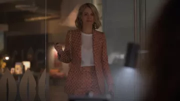 Gucci GG jacquard pantalones acampanados usados por Alice Pieszecki (Leisha Hailey) como se ve en The L Word: Generation Q (Temporada 2 Episodio 2)