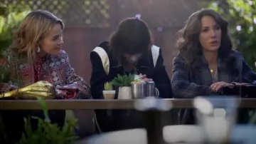 Dries van Noten Double-Breasted Plaid Wool Coat worn by Bette Porter (Jennifer Beals) as seen in The L Word: Generation Q (S02E03)