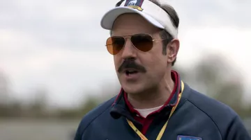 Ray-Ban aviator sunglasses worn by Ted Lasso (Jason Sudeikis) as seen in Ted Lasso Tv series (S02E08)