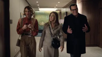 Max Mara Cashmere Beige Wrap Coat worn by Alex Levy (Jennifer Aniston) as seen in The Morning Show outfits (S02E02)