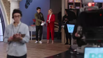 Nike white Cortez sneakers held by Cary Dubek (Drew Tarver) as seen in The Other Two TV series (S02E02)