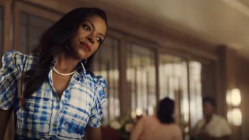 Shoshanna Darla Dress worn by Leah Franklin-Dupont (Nadine Ellis) as seen in Our Kind of People TV show wardrobe (Season 1 Episode 2)