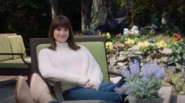 Theory + Rifonia Chunky-knit Wool-blend Turtleneck Sweater worn by Abby O'Brien-Winters (Meghan Ory) as seen in Chesapeake Shores TV series outfits (S05E01)