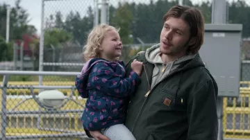 Carhartt olive green hoodie jacket worn by Sean (Nick Robinson) as seen in Maid TV series (Season 1 Episode 4)