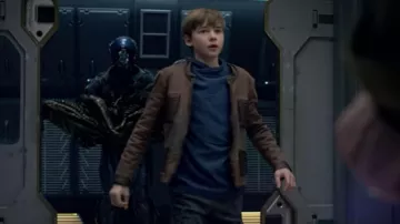 Brown Jacket worn by Will Robinson (Maxwell Jenkins) as seen in Lost in Space Tv series outfits (Season 2 Episode 9)