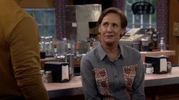 Wild Horse Western Indian Summer Blouse worn by Jackie Harris (Laurie Metcalf) as seen in The Conners Tv series outfits (S04E02)