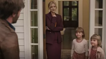 Roland Mouret Arreton Skirt worn by Jenny Banks (Elizabeth Lail) as seen in Ordinary Joe TV series outfits (S01E02)