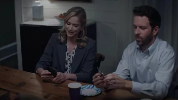 Joie Shariana Button Up Top worn by Jenny Banks (Elizabeth Lail) as seen in Ordinary Joe TV show (S01E03)