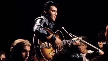 Bracelet en Cuir noir Montre porté par Elvis Presley pour son Elvis '68 Comeback