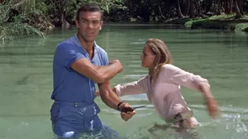 Blue Cotton Trousers worn by James Bond 007 (Sean Connery) as seen in Dr. No movie