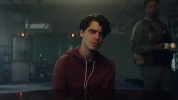 Alternative Apparel Pullover Hoodie in burgundy worn by Will (Gus Halper) as seen in Fear the Walking Dead TV series outfits (Season 7 Episode 1)