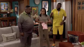 Club Monaco Abhy Mérinos Chandail Sans Manches porté par Tina (Tichina Arnold) comme on le voit dans Le Quartier (S04E04)
