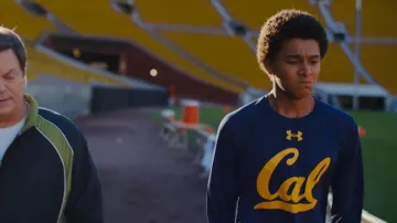Under Armour Cal Logo T-Shirt worn by Young Colin Kaepernick (Jaden Michael) in Colin in Black & White Tv series (S01E01)