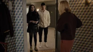Stella McCartney Utility boots worn by Mabel Mora (Selena Gomez) as seen in Only Murders in the Building TV series wardrobe (Season 1 Episode 9)