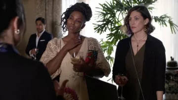 Nicholas Gail Dress worn by Denise (Sasheer Zamata) as seen in Home Economics TV show outfits (Season 2 Episode 4)