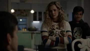 Dickies Striped Rib Crew Sweater worn by Courtney Whitmore (Brec Bassinger) as seen in DC's Stargirl TV series wardrobe (Season 2 Episode 10)