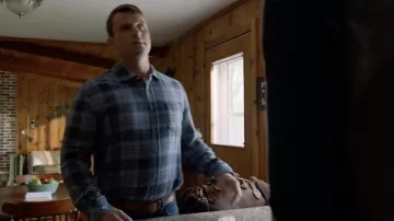 Rails Wyatt Plaid Shirt in Sky Blue / Steel worn by Matthew Casey (Jesse Spencer) as seen in Chicago Fire Tv series outfits (Season 10 Episode 4)