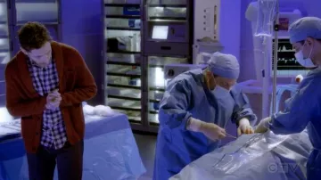 Banana Republic SUPIMA® Cotton Cardigan Sweater worn by Drew Dunbar (Thomas Middleditch) as seen in B Positive TV series outfits (Season 2 Episode 1)