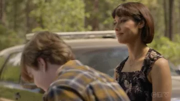 Gorjana Parker Lariat Necklace worn by Ren (Janina Gavankar) as seen in Big Sky TV show outfits (Season 2 Episode 3)