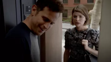 Veronica Beard Natuka Floral-Print Silk Blouse worn by Taylor Rentzel (MacKenzie Meehan) as seen in Bull Tv series wardrobe (S06E02)