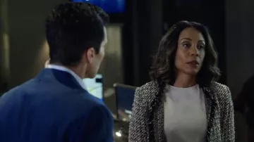 IRO Shavadispe Jacket worn by Mia Jordan (Karen Pittman) as seen in The Morning Show TV series (S02E05)