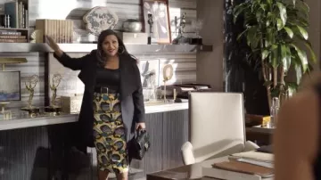 Sportmax Tamaro Floral Print Skirt worn by Audra (Mindy Kaling) as seen in The Morning Show TV show wardrobe (Season 2 Episode 5)