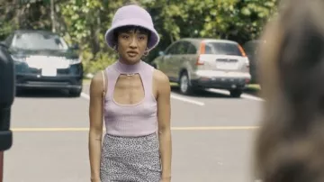 Urban Outfitters Juno Cutout Mock Neck Top worn by Margot (Brianne Tju) as seen in I Know What You Did Last Summer (S01E03)