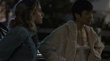 Without Walls Peace Sign Fleece Jacket worn by Margot (Brianne Tju) as seen in I Know What You Did Last Summer Wardrobe (Season 1 Episode 3)