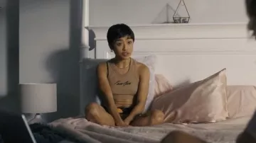 I Am Gia Vea Crop Top in Tan worn by Margot (Brianne Tju) as seen in I Know What You Did Last Summer TV show (S01E04)