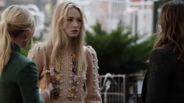 Alice + Olivia Enid pompom-embellished embroidered wool and cotton-blend sweater worn by Willa Bartola (Lena Torluemke) in Law & Order: Special Victims Unit (S23E05)