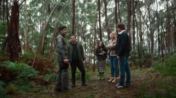 Vans Old Skool sneakers worn by Josh Harris (Jack Martin) as seen in La Brea TV series outfits (Season 1 Episode 4)