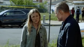 AllSaints Jemma Military Shirt worn by Hailey Upton (Tracy Spiridakos) as seen in Chicago P.D. TV show wardrobe (S09E05)