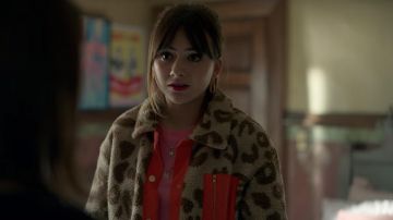 J.O.A. Button Front Faux Fur Jacket worn by Kinsey Locke (Emilia Jones) in Locke and Key TV series wardrobe (Season 2 Episode 3)