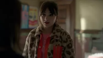 J.O.A. Button Front Faux Fur Jacket worn by Kinsey Locke (Emilia Jones) in Locke and Key TV series wardrobe (Season 2 Episode 3)