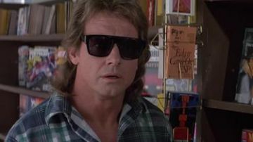 Black sunglasses worn by Nada (Roddy Piper) as seen in They Live movie wardrobe