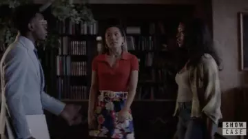 Alice + Olivia Daralee Fitted Short-Sleeve Polo Top worn by Mary Hamilton (Nicole Kang) as seen in Batwoman TV show (Season 3 Episode 2)